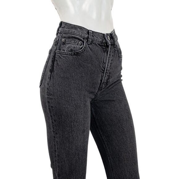 REFORMATION High-Rise Kick Flare Denim Jeans Black Erie Wash sz 24 - Picture 10 of 10
